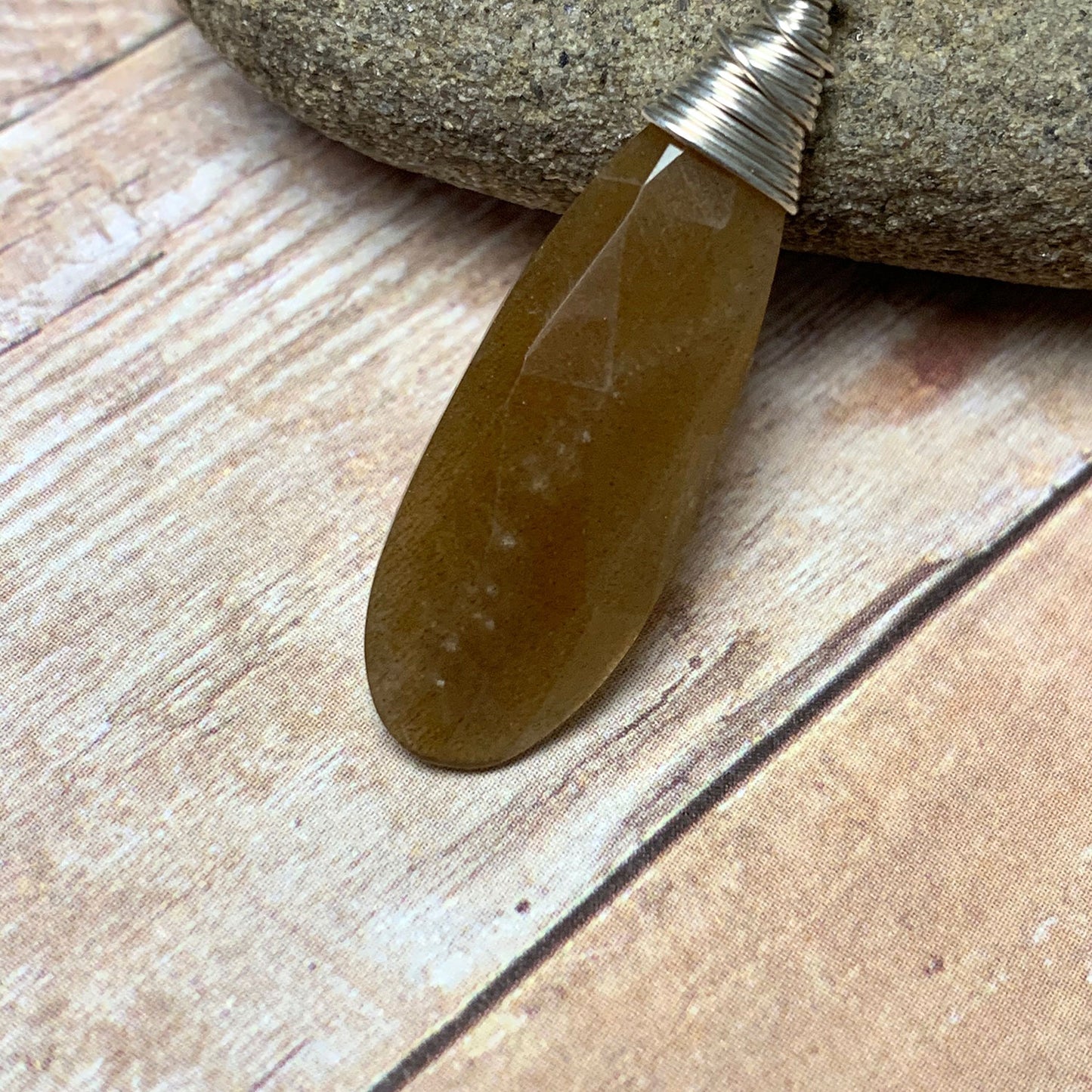 STERLING SILVER GOLDEN SHEEN SAPPHIRE NECKLACE - EXPRESS MYSELF TALISMAN