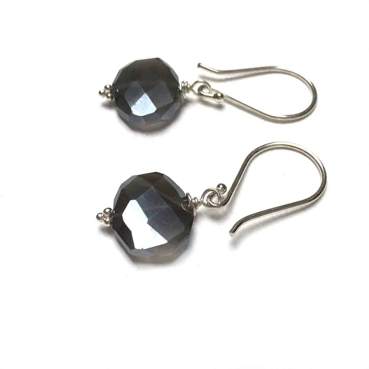 STERLING SILVER GREY MOONSTONE EARRINGS - INNER BEAUTY TALISMAN