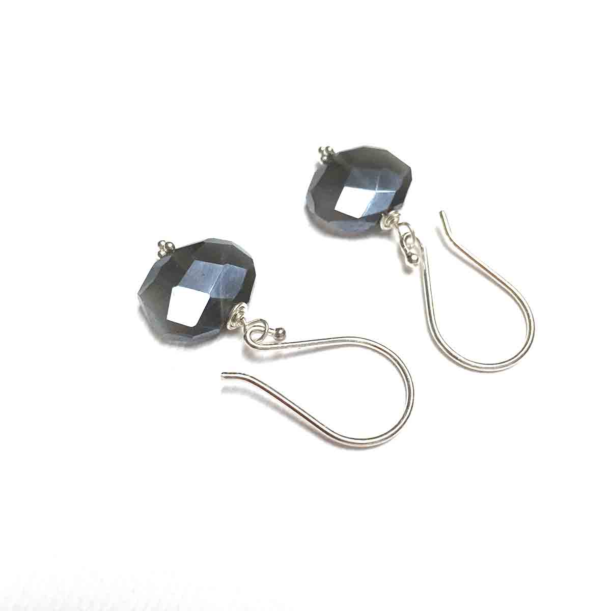 STERLING SILVER GREY MOONSTONE EARRINGS - INNER BEAUTY TALISMAN