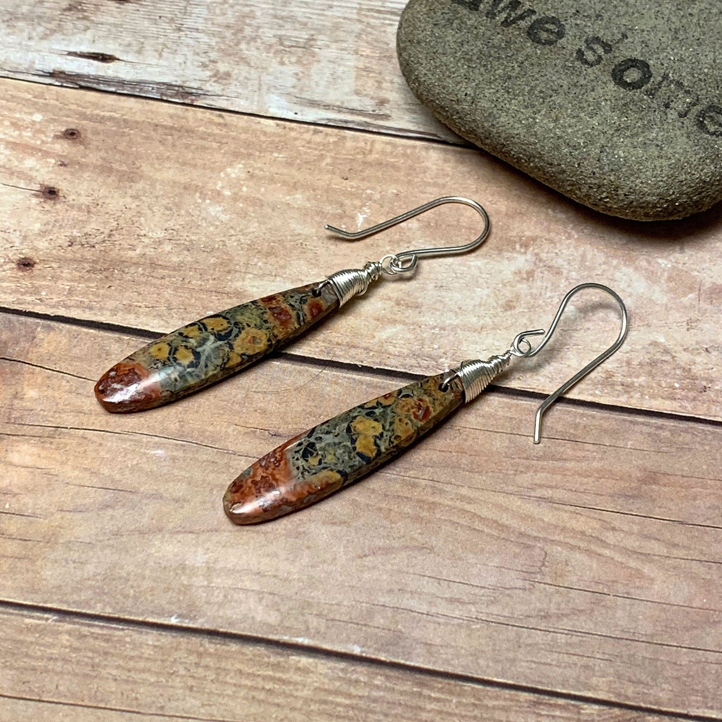 GEMSTONE LONG DROP EARRINGS - TALISMAN JEWELRY