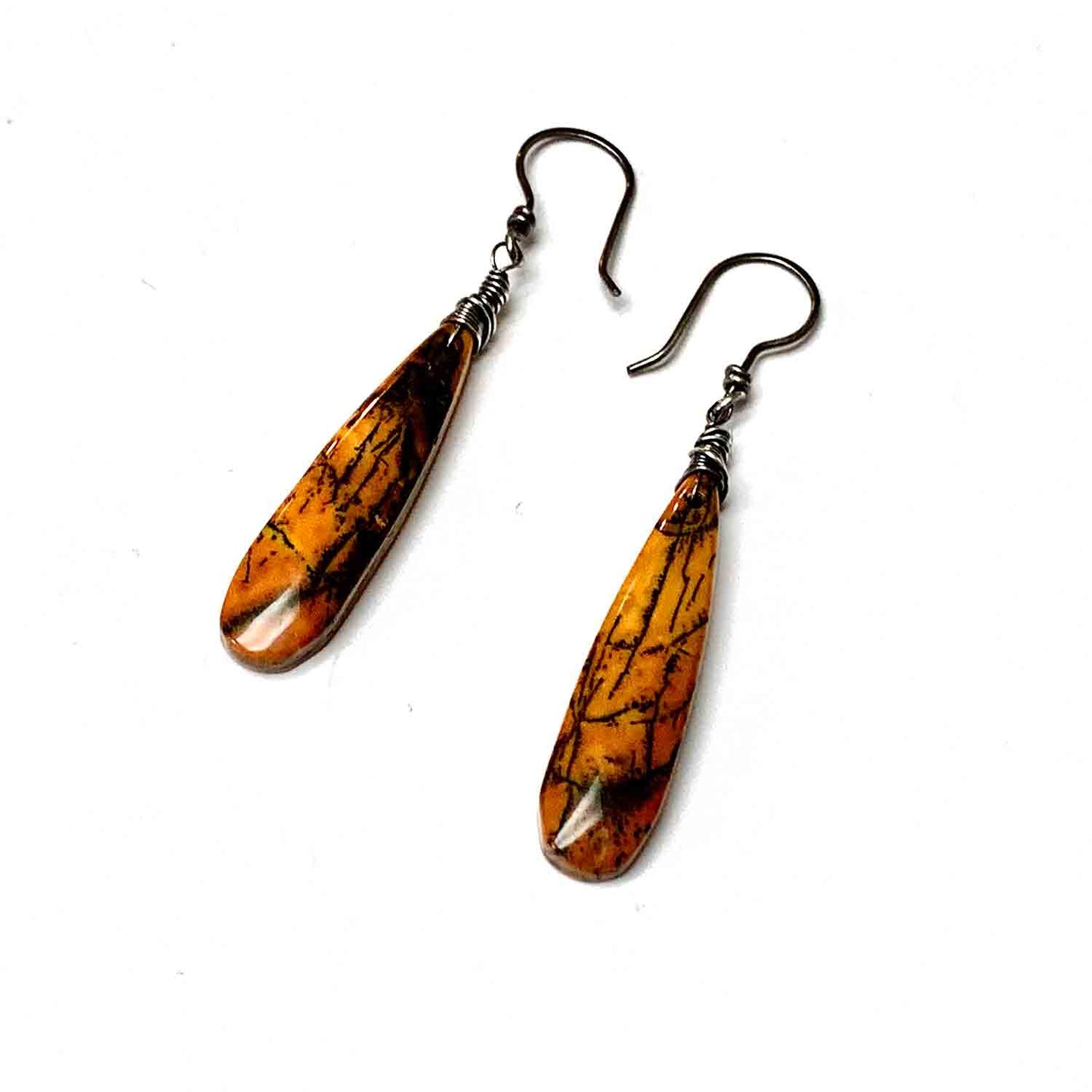 GEMSTONE LONG DROP EARRINGS - TALISMAN JEWELRY