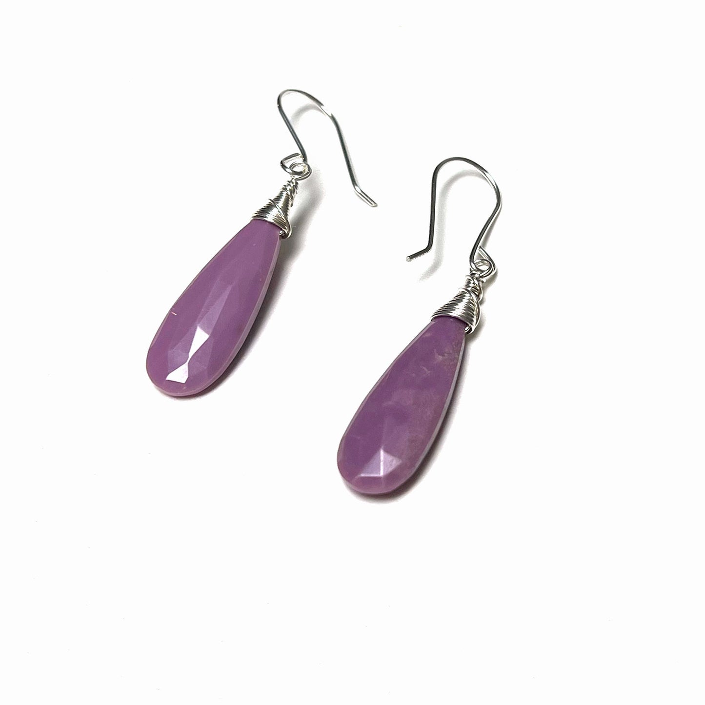 STERLING SILVER PHOSPHOSIDERITE EARRINGS - SPIRITUAL AWAKENING TALISMAN