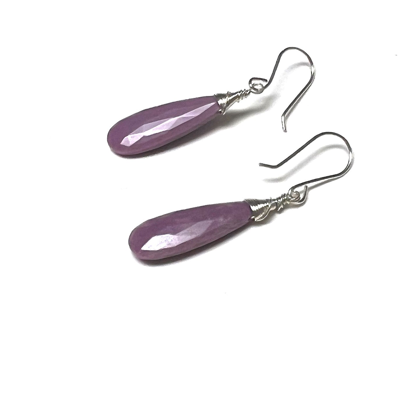 STERLING SILVER PHOSPHOSIDERITE EARRINGS - SPIRITUAL AWAKENING TALISMAN