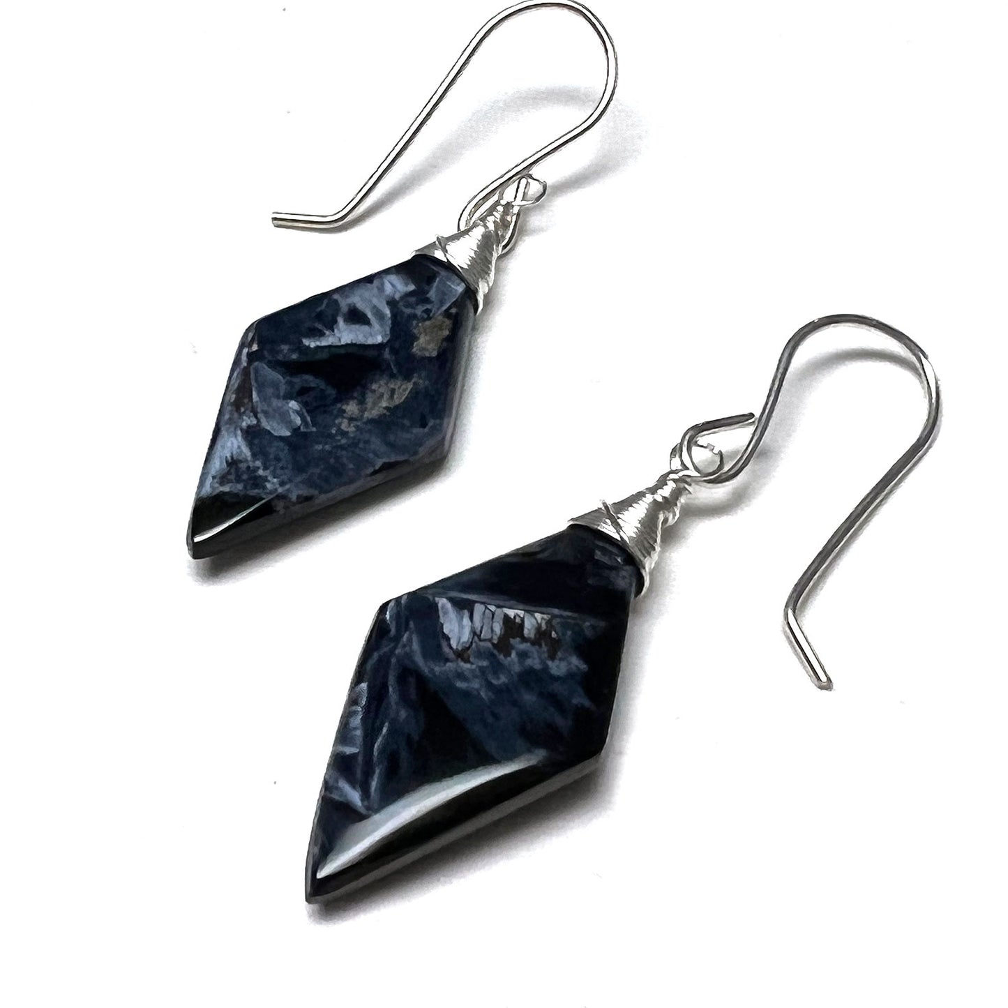 PIETERSITE DIAMOND DROP EARRINGS - CLEANSING STORM TALISMAN