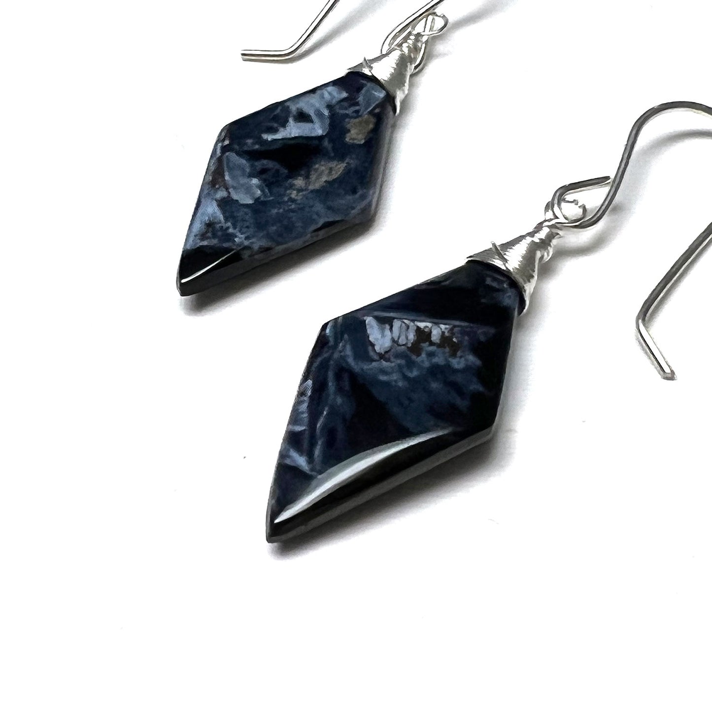 PIETERSITE DIAMOND DROP EARRINGS - CLEANSING STORM TALISMAN