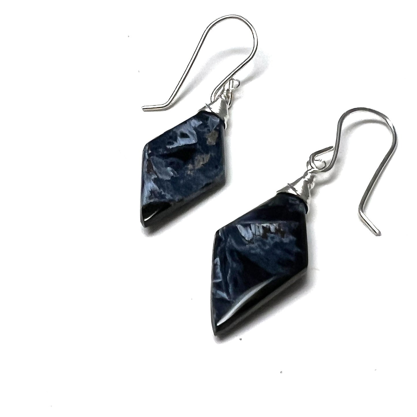 PIETERSITE DIAMOND DROP EARRINGS - CLEANSING STORM TALISMAN