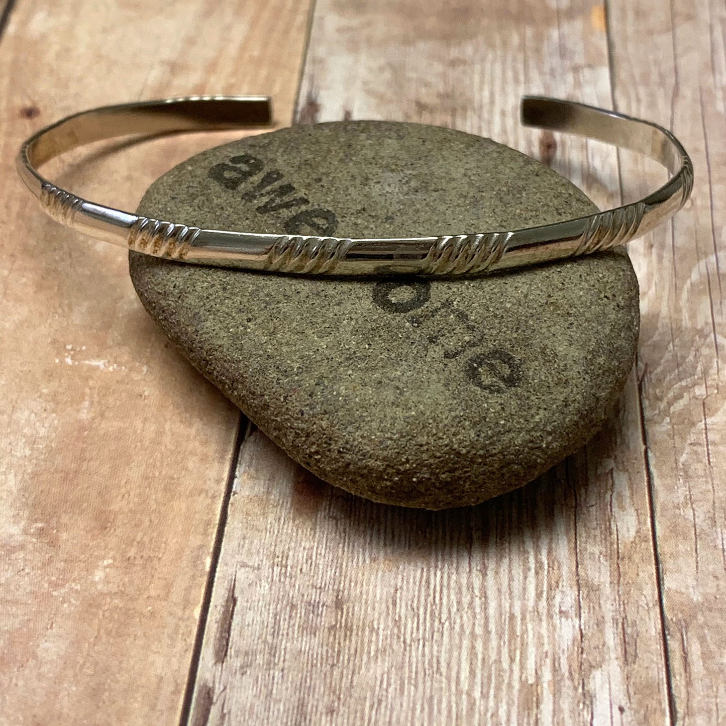 STERLING SILVER PATTERNED BRACELET - MIRROR OF THE SOUL TALISMAN
