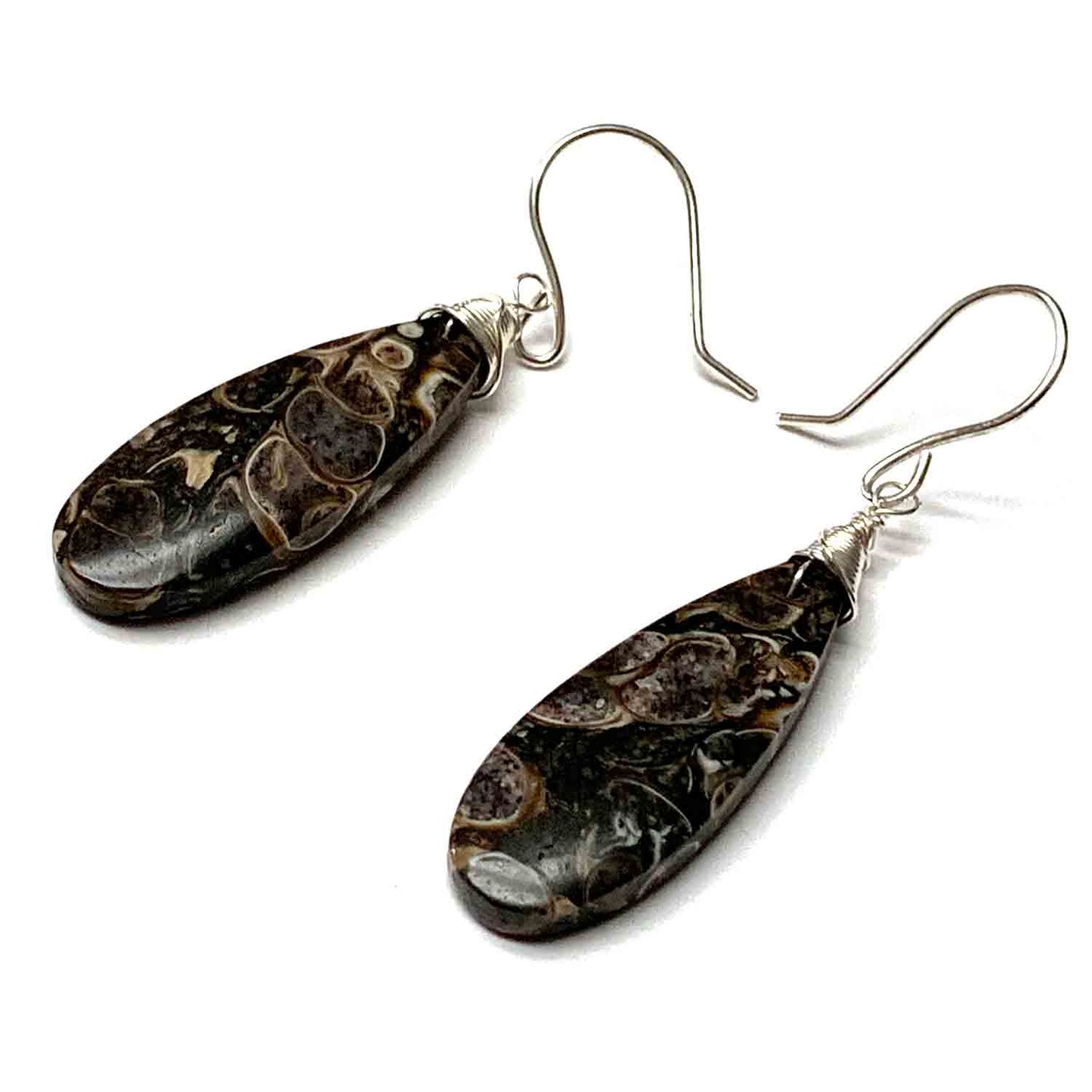 GEMSTONE LONG DROP EARRINGS - TALISMAN JEWELRY