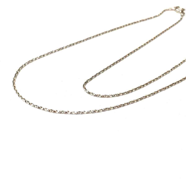STERLING SILVER TWIST BOX CHAIN .85MM 16 INCHES