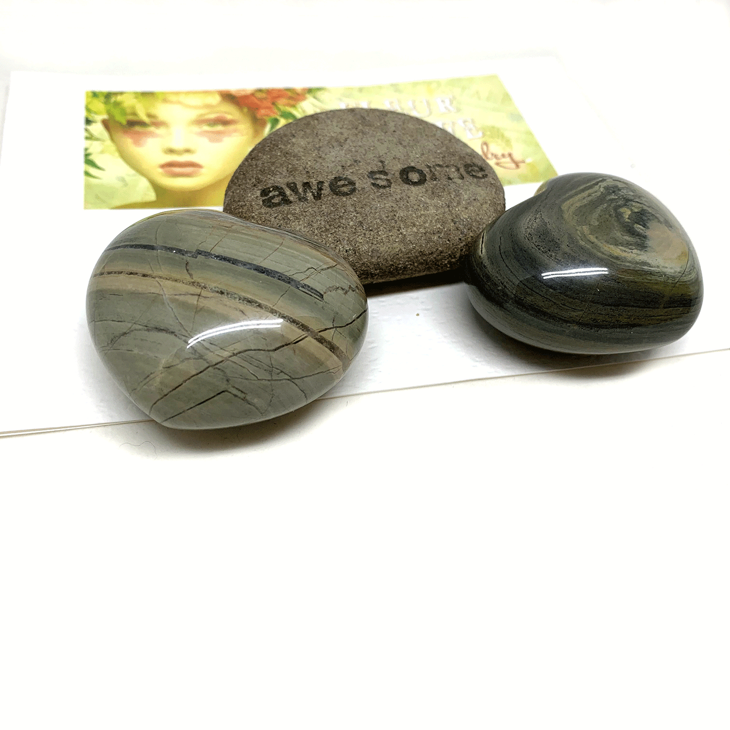 JASPER HEART PALM STONE - MOTHER EARTH TALISMAN