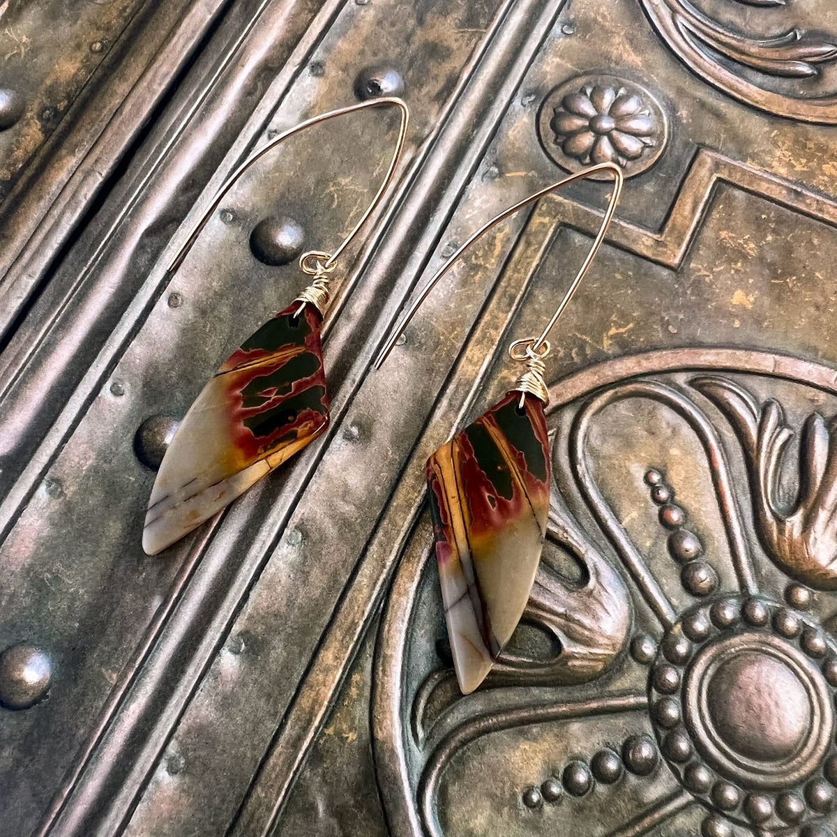 CHERRY CREEK JASPER EARRINGS - MOTHER EARTH TALISMAN