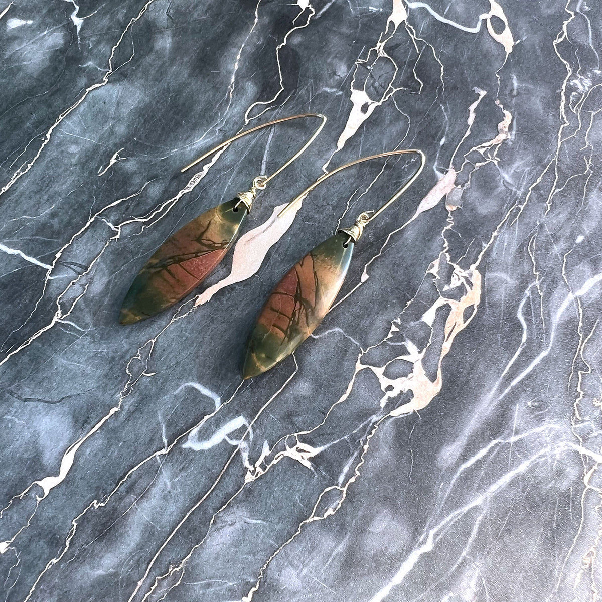 CHERRY CREEK JASPER EARRINGS - MOTHER EARTH TALISMAN
