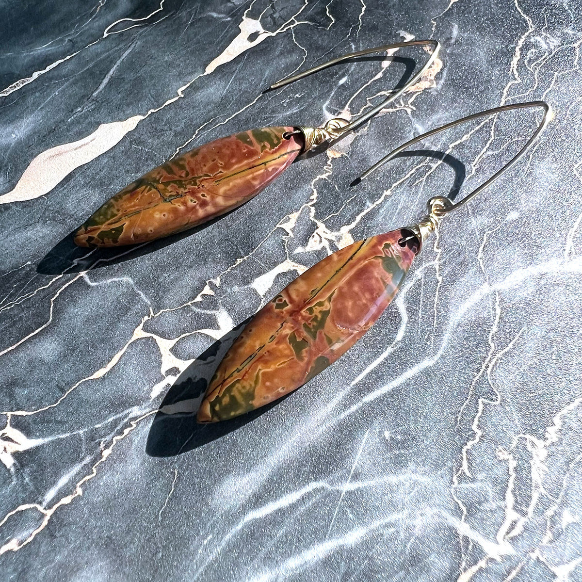 CHERRY CREEK JASPER EARRINGS - MOTHER EARTH TALISMAN
