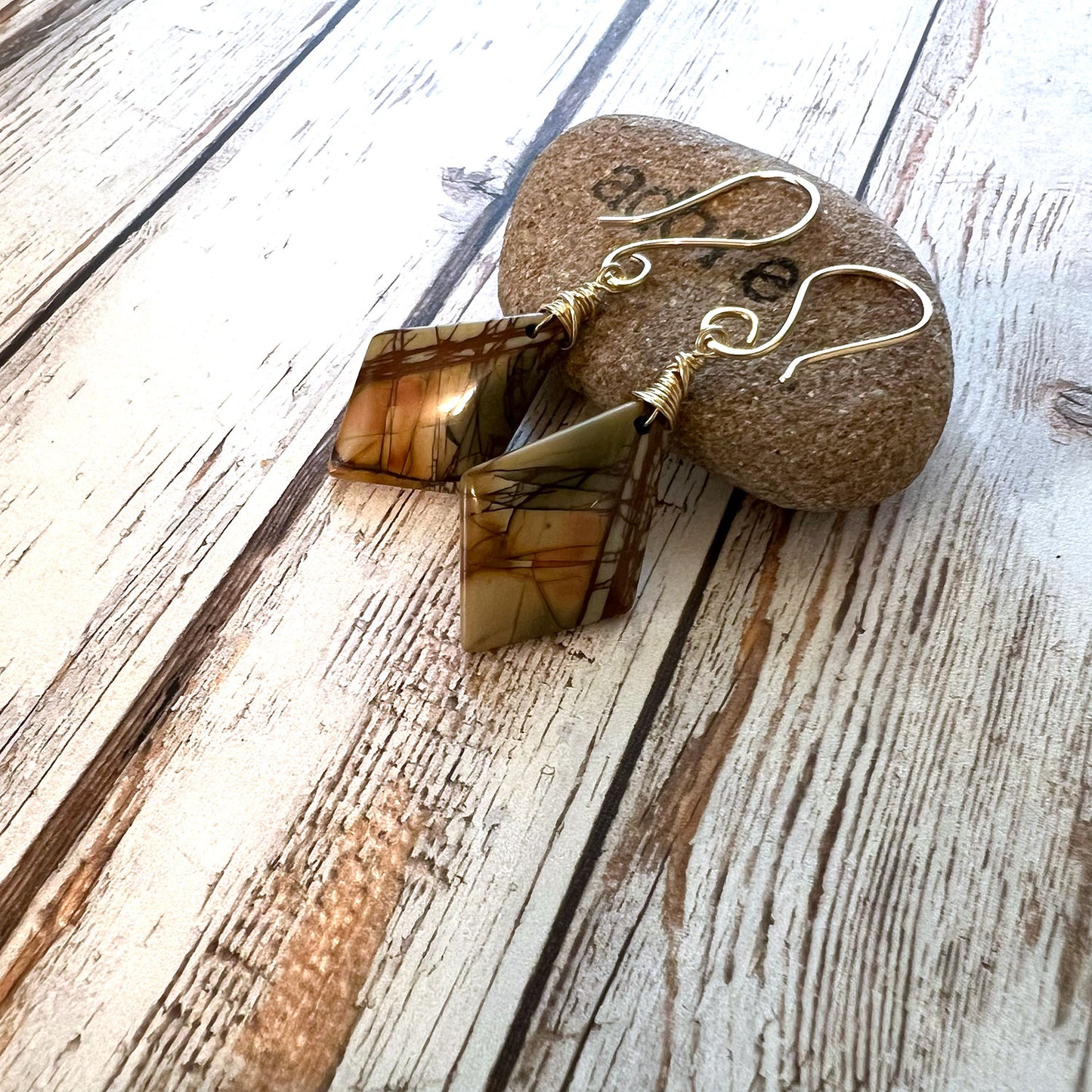 CHERRY CREEK JASPER EARRINGS - MOTHER EARTH TALISMAN
