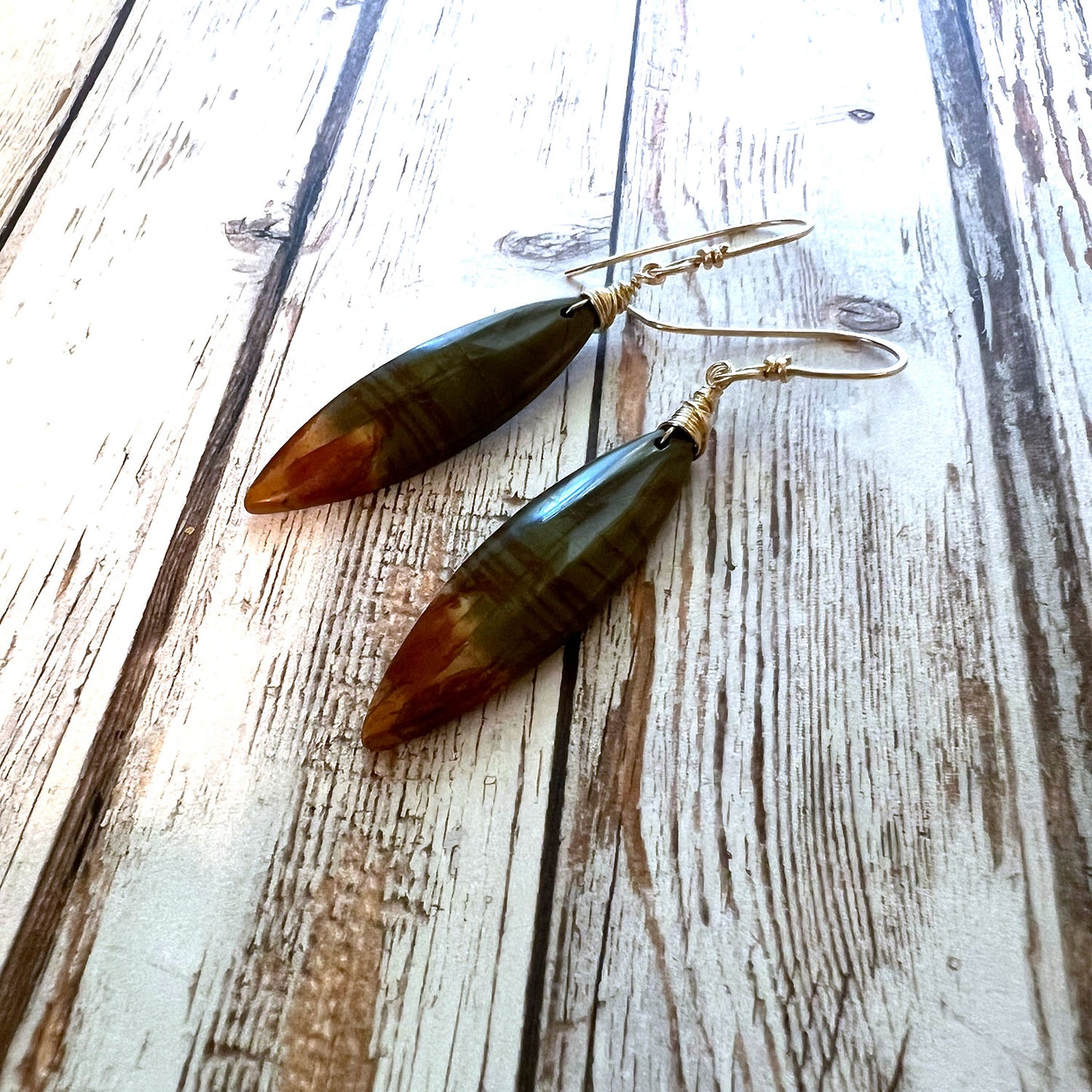 CHERRY CREEK JASPER EARRINGS - MOTHER EARTH TALISMAN