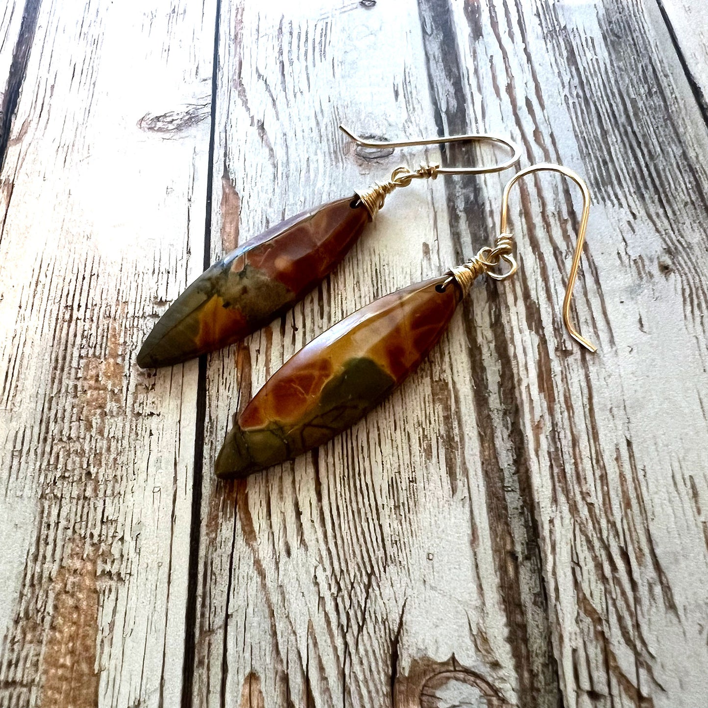 CHERRY CREEK JASPER EARRINGS - MOTHER EARTH TALISMAN