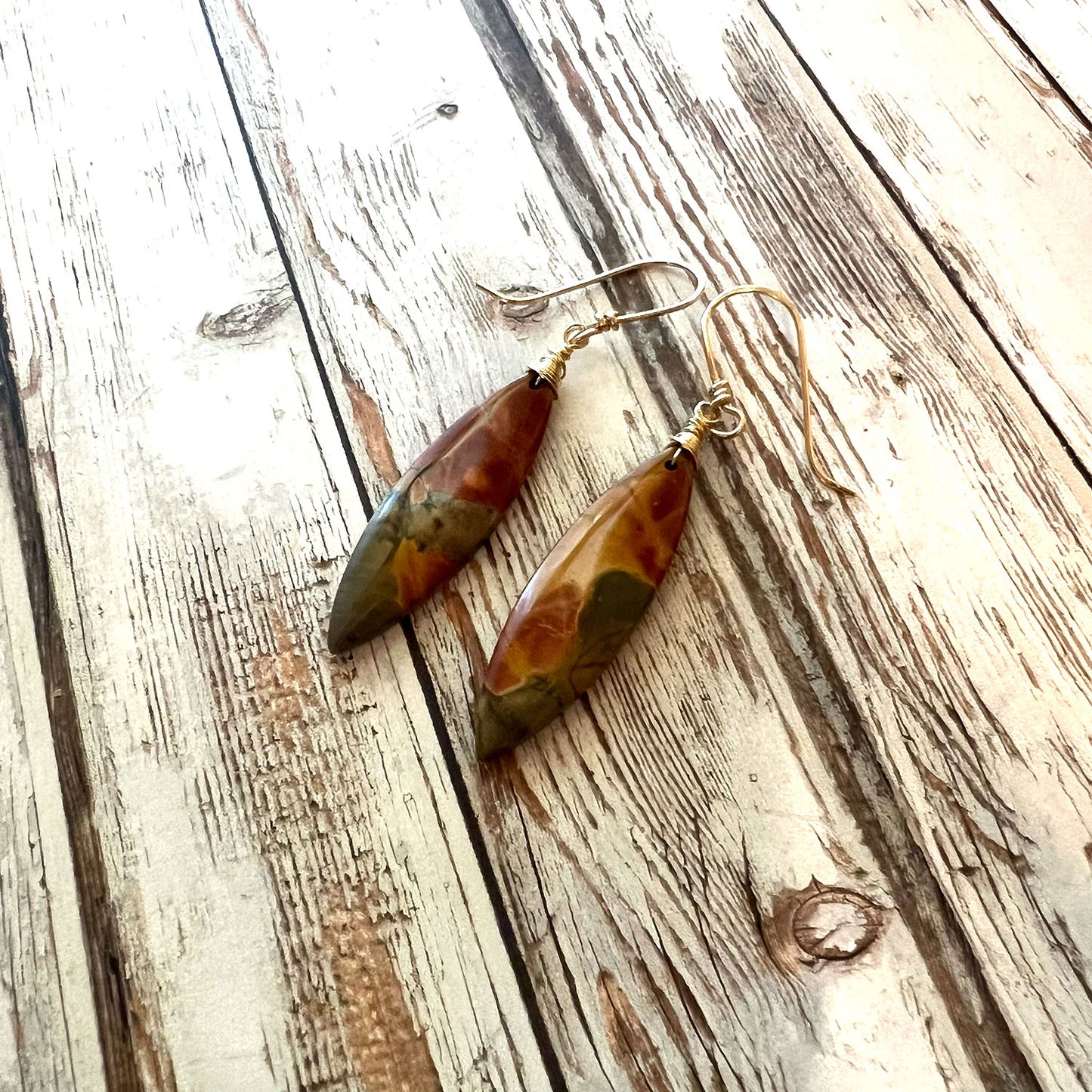 CHERRY CREEK JASPER EARRINGS - MOTHER EARTH TALISMAN