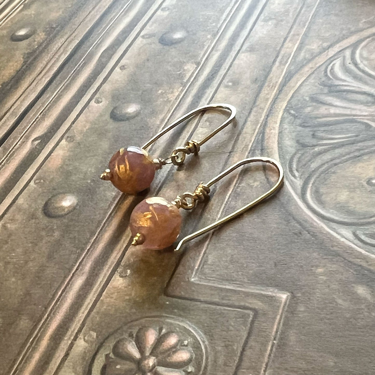 GOLD FILLED GOLDEN DRAGON EARRINGS - GOOD FORTUNE TALISMAN