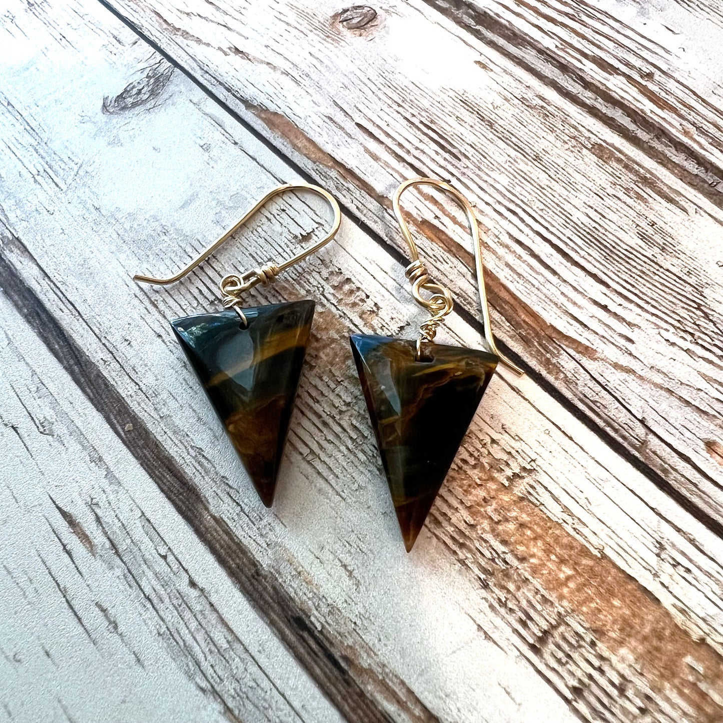 GF/SS PIETERSITE DROP EARRINGS - CLEANSING STORM TALISMAN
