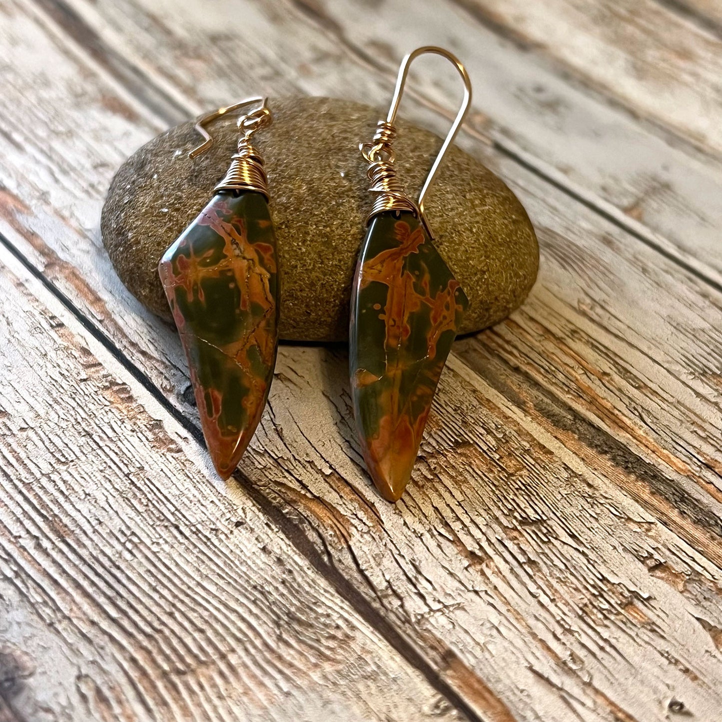CHERRY CREEK JASPER EARRINGS - MOTHER EARTH TALISMAN