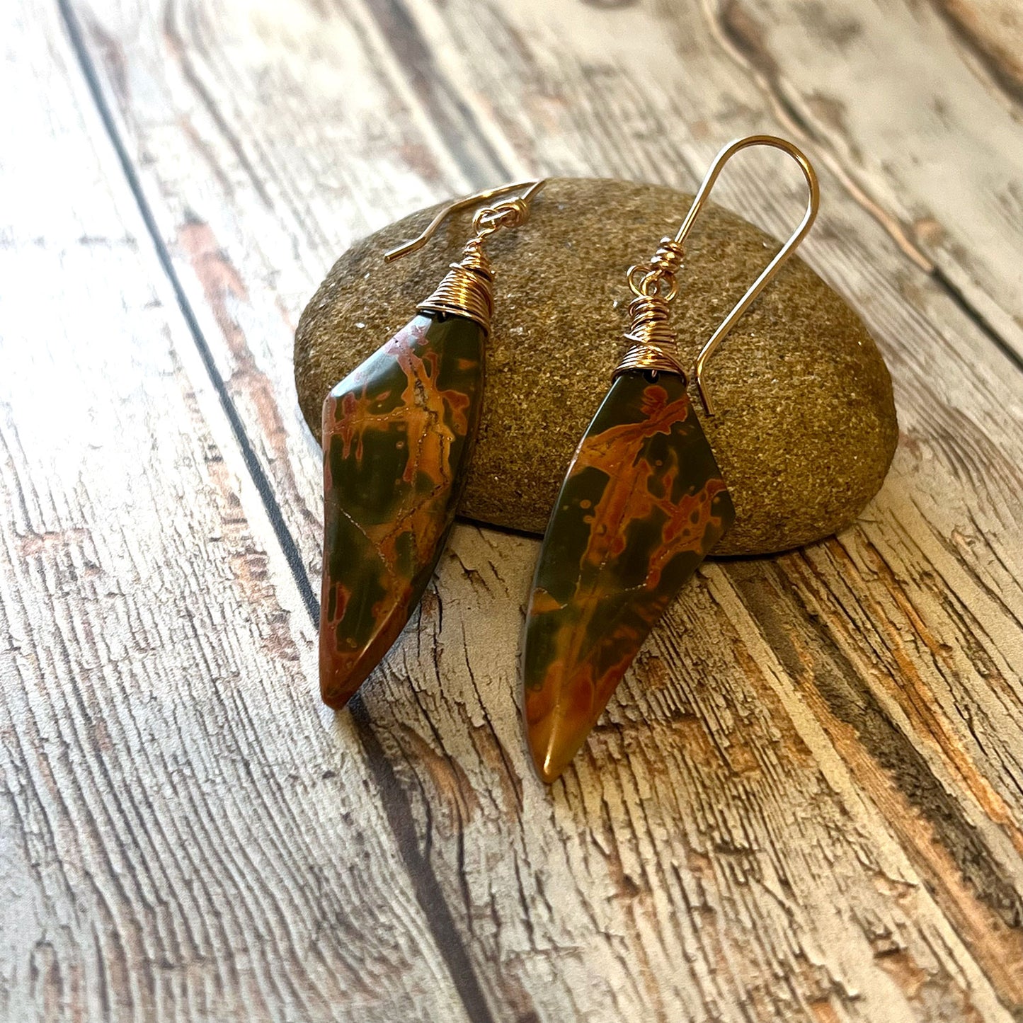 CHERRY CREEK JASPER EARRINGS - MOTHER EARTH TALISMAN