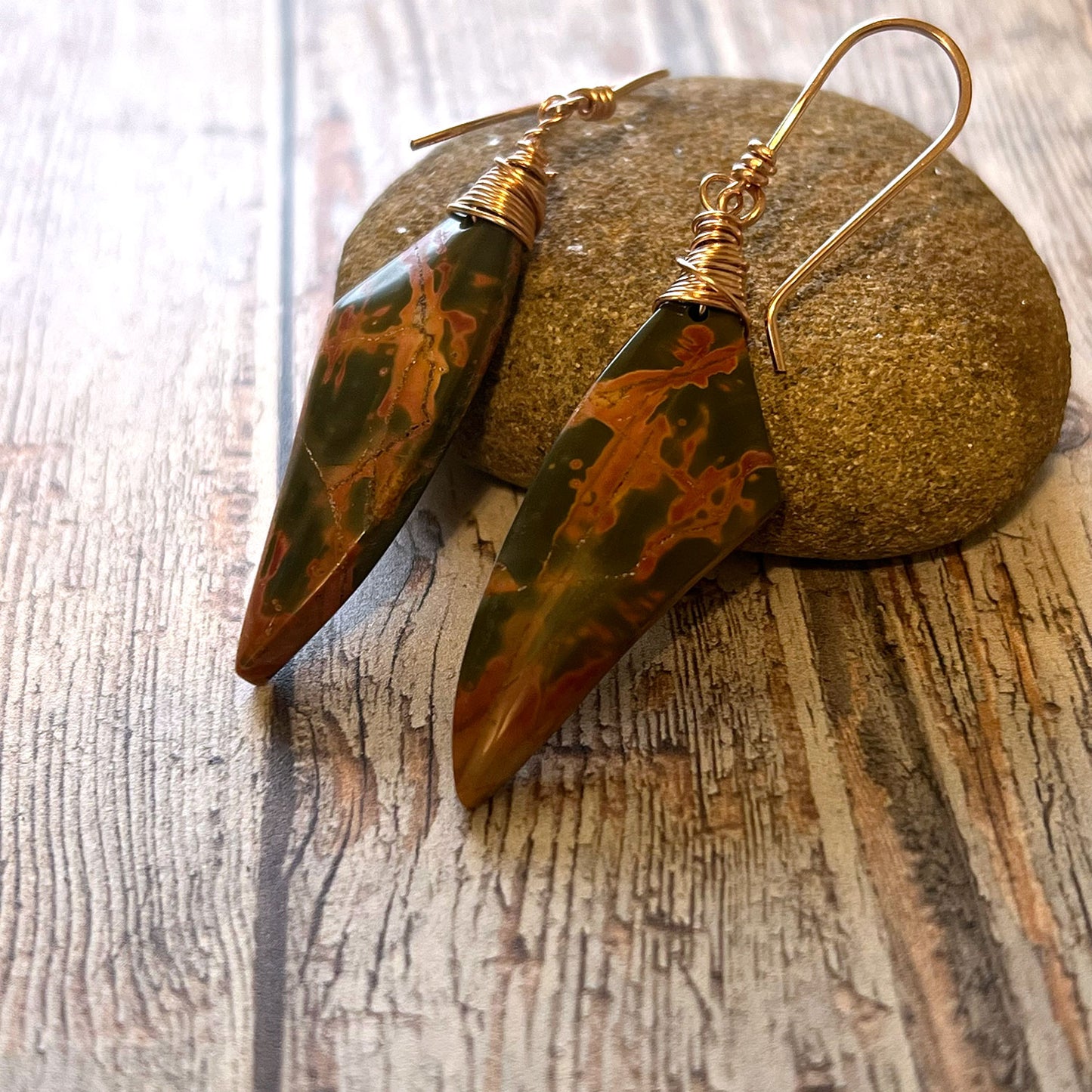 CHERRY CREEK JASPER EARRINGS - MOTHER EARTH TALISMAN
