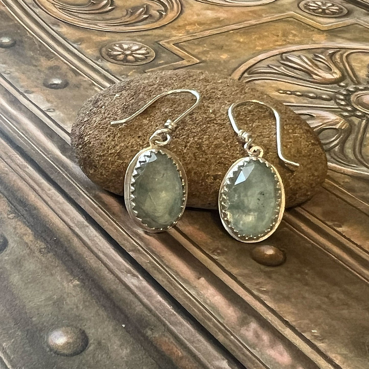 STERLING SILVER AQUAMARINE EARRINGS - SEA SPIRIT TALISMAN