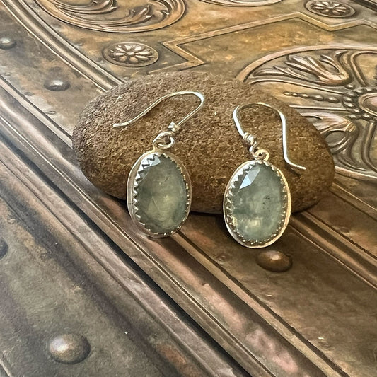 STERLING SILVER AQUAMARINE EARRINGS - SEA SPIRIT TALISMAN