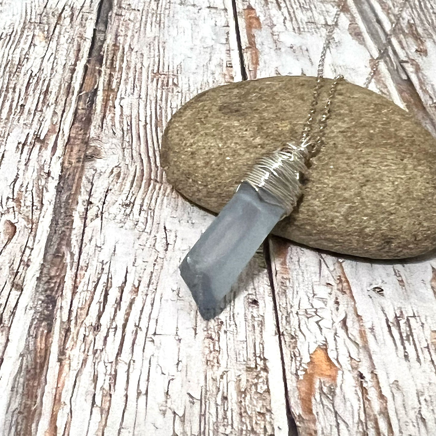 STERLING SILVER QUARTZ POINT NECKLACES - SYNCH ME TALISMAN