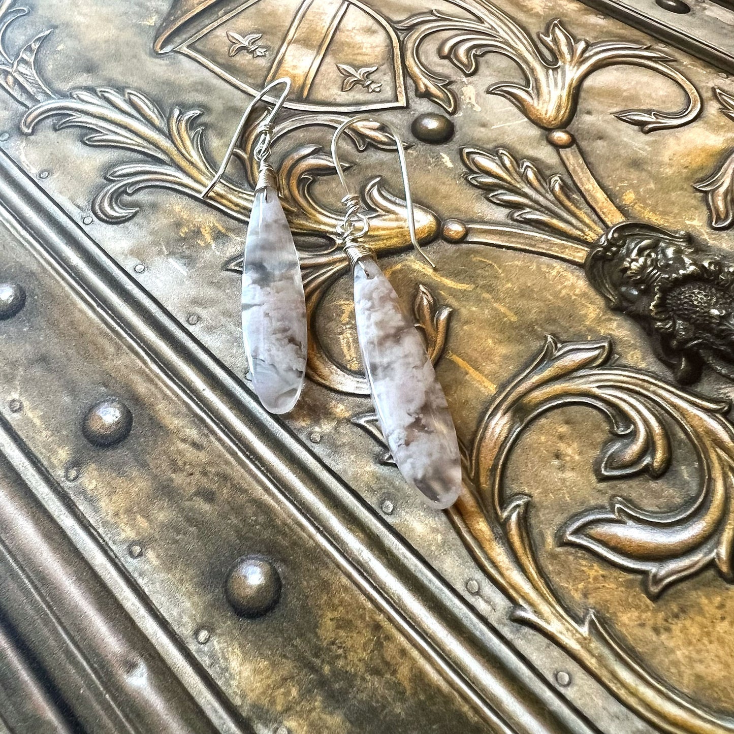 GEMSTONE LONG DROP EARRINGS - TALISMAN JEWELRY