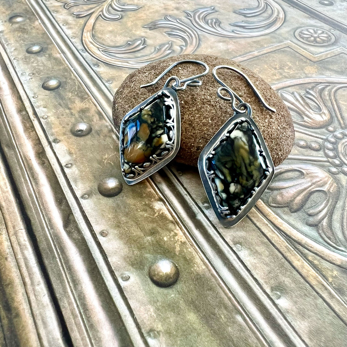 STERLING SILVER DARK MOON EARRINGS - INNER CORE TRUTH TALISMAN