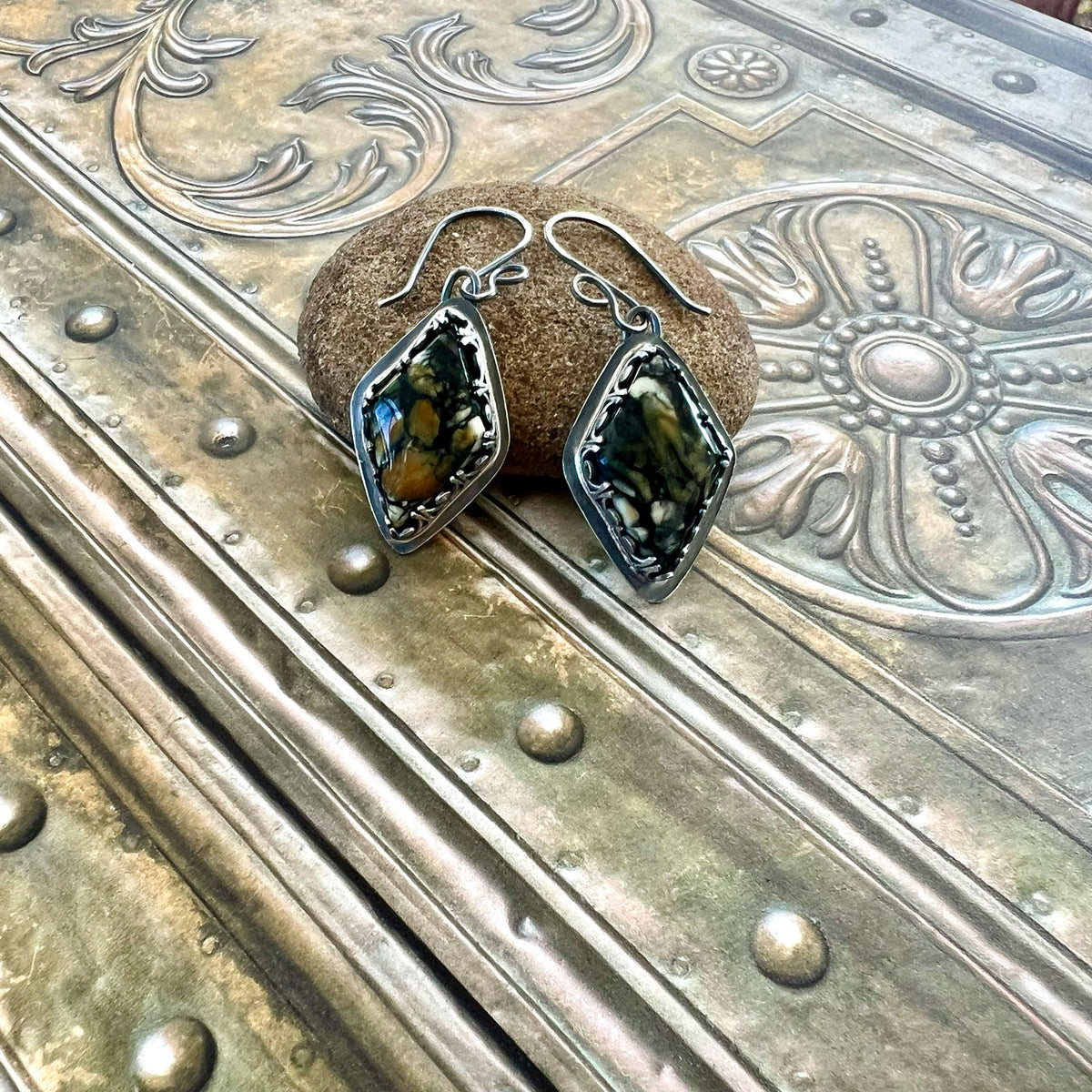 STERLING SILVER DARK MOON EARRINGS - INNER CORE TRUTH TALISMAN