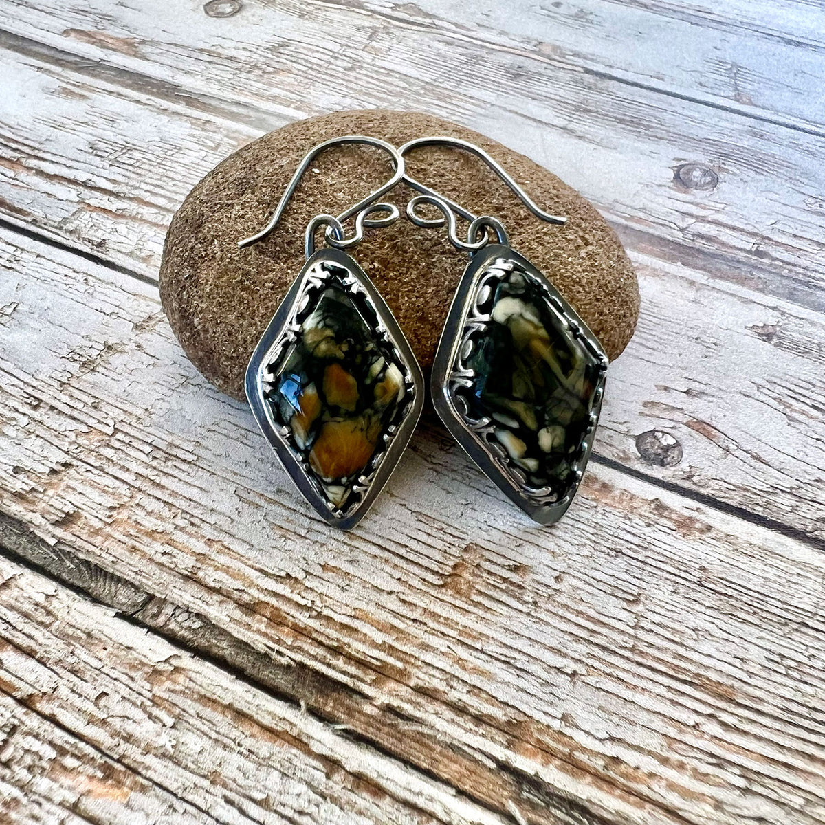 STERLING SILVER DARK MOON EARRINGS - INNER CORE TRUTH TALISMAN