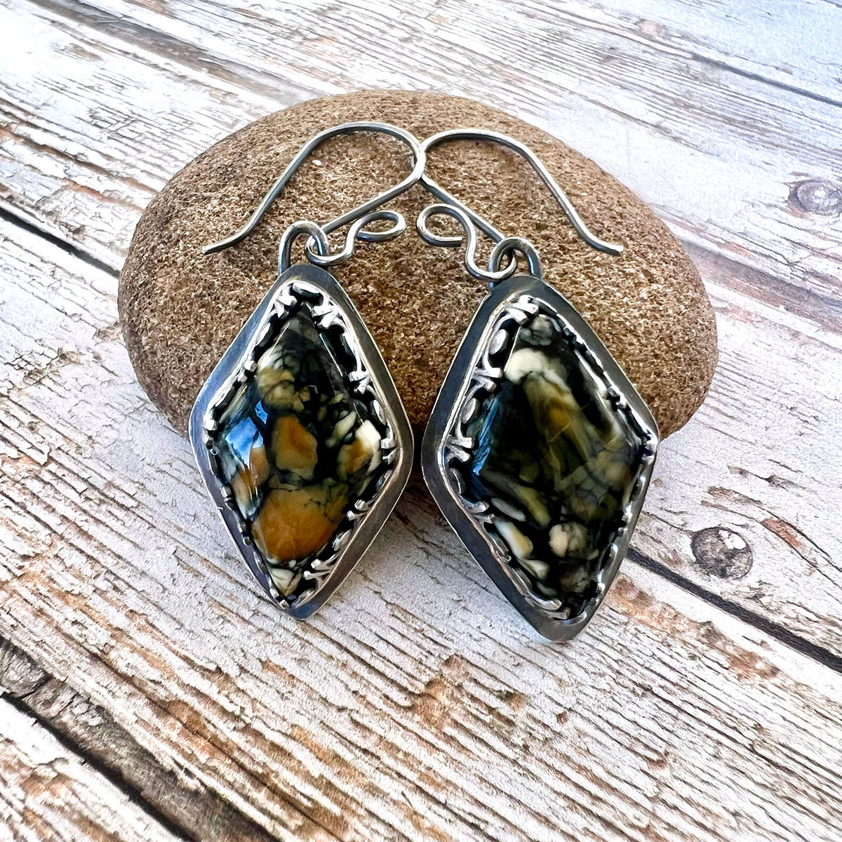 STERLING SILVER DARK MOON EARRINGS - INNER CORE TRUTH TALISMAN