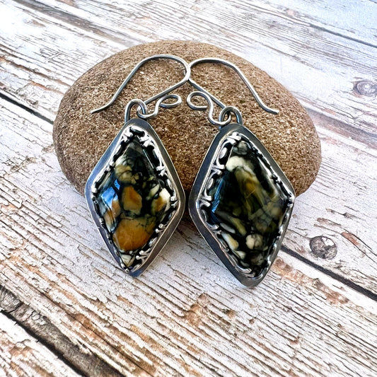 STERLING SILVER DARK MOON EARRINGS - INNER CORE TRUTH TALISMAN