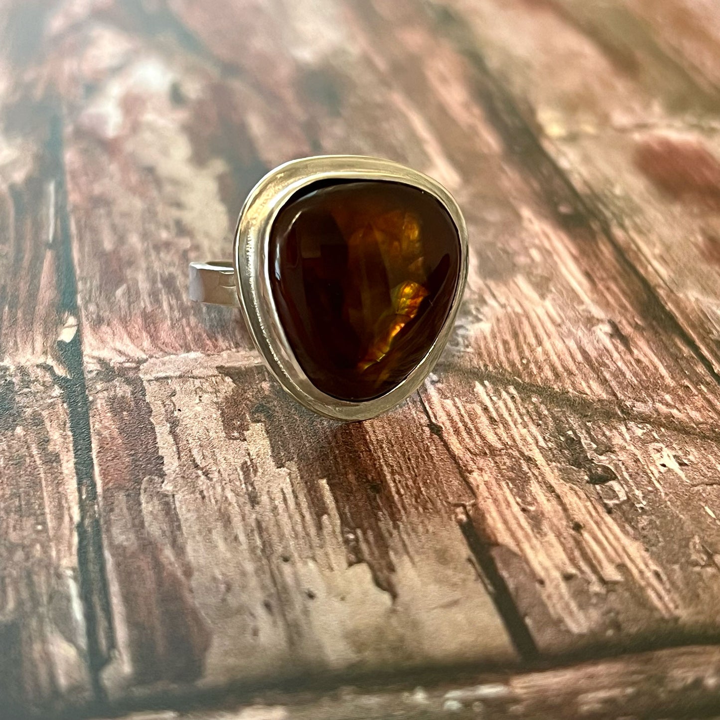 STERLING SILVER FIRE AGATE RINGS - PROTECTIVE EMBRACE TALISMAN