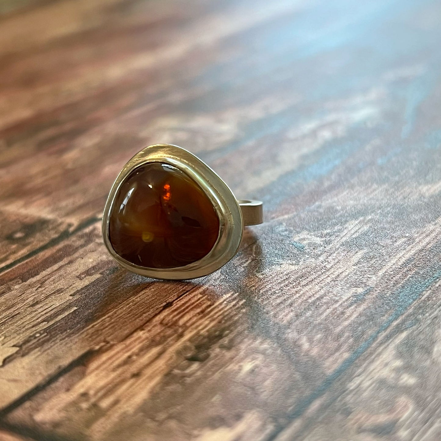 STERLING SILVER FIRE AGATE RINGS - PROTECTIVE EMBRACE TALISMAN