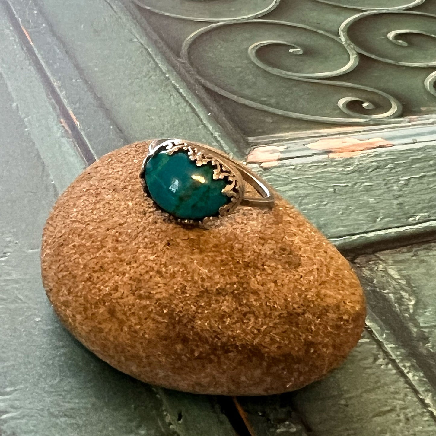 STERLING SILVER GEM SILICA RING - SPEAKING FROM THE HEART TALISMAN