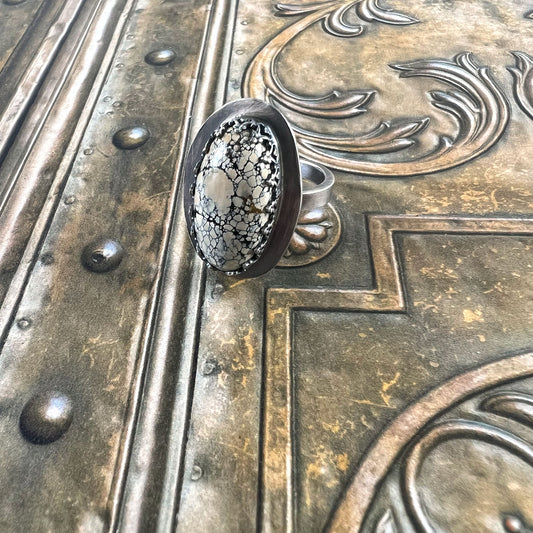 STERLING SILVER IVORY CREEK VARISCITE RING - JOYFUL TALISMAN