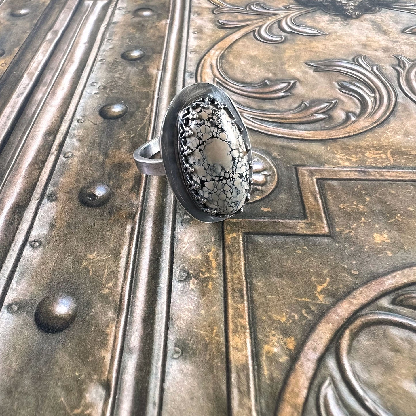 STERLING SILVER IVORY CREEK VARISCITE RING - JOYFUL TALISMAN