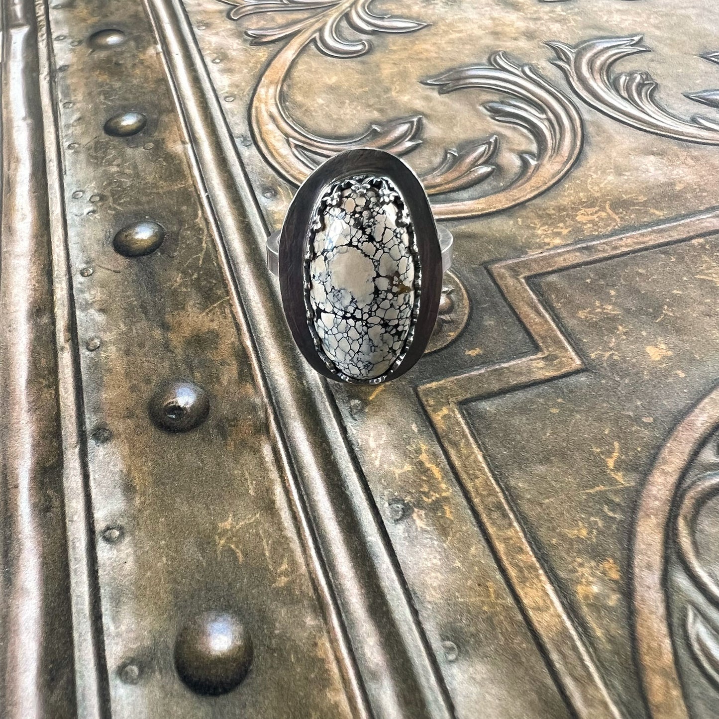 STERLING SILVER IVORY CREEK VARISCITE RING - JOYFUL TALISMAN