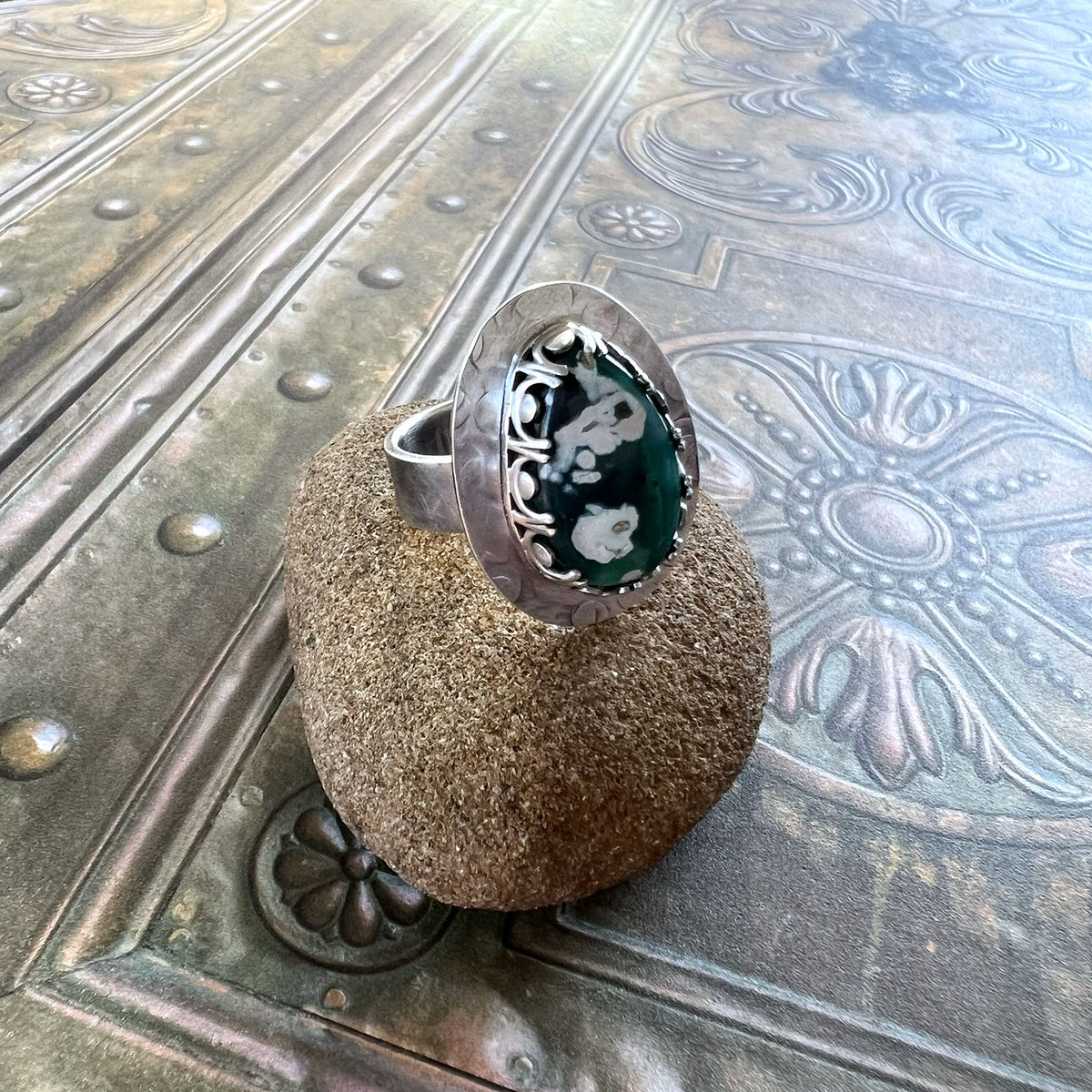 STERLING SILVER MYSTIC SAGE VARISCITE RING - JOYFUL TALISMAN