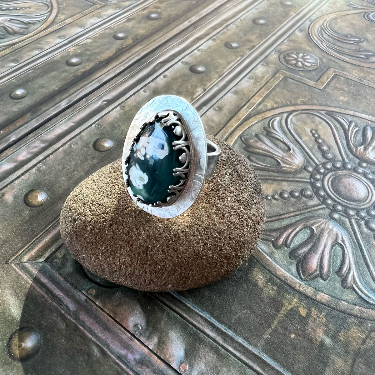 STERLING SILVER MYSTIC SAGE VARISCITE RING - JOYFUL TALISMAN