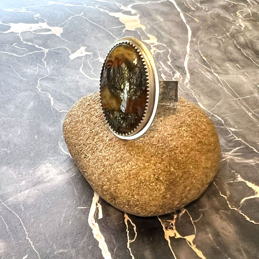 STERLING SILVER MARCASITE OVAL RING - EQUALITY TALISMAN