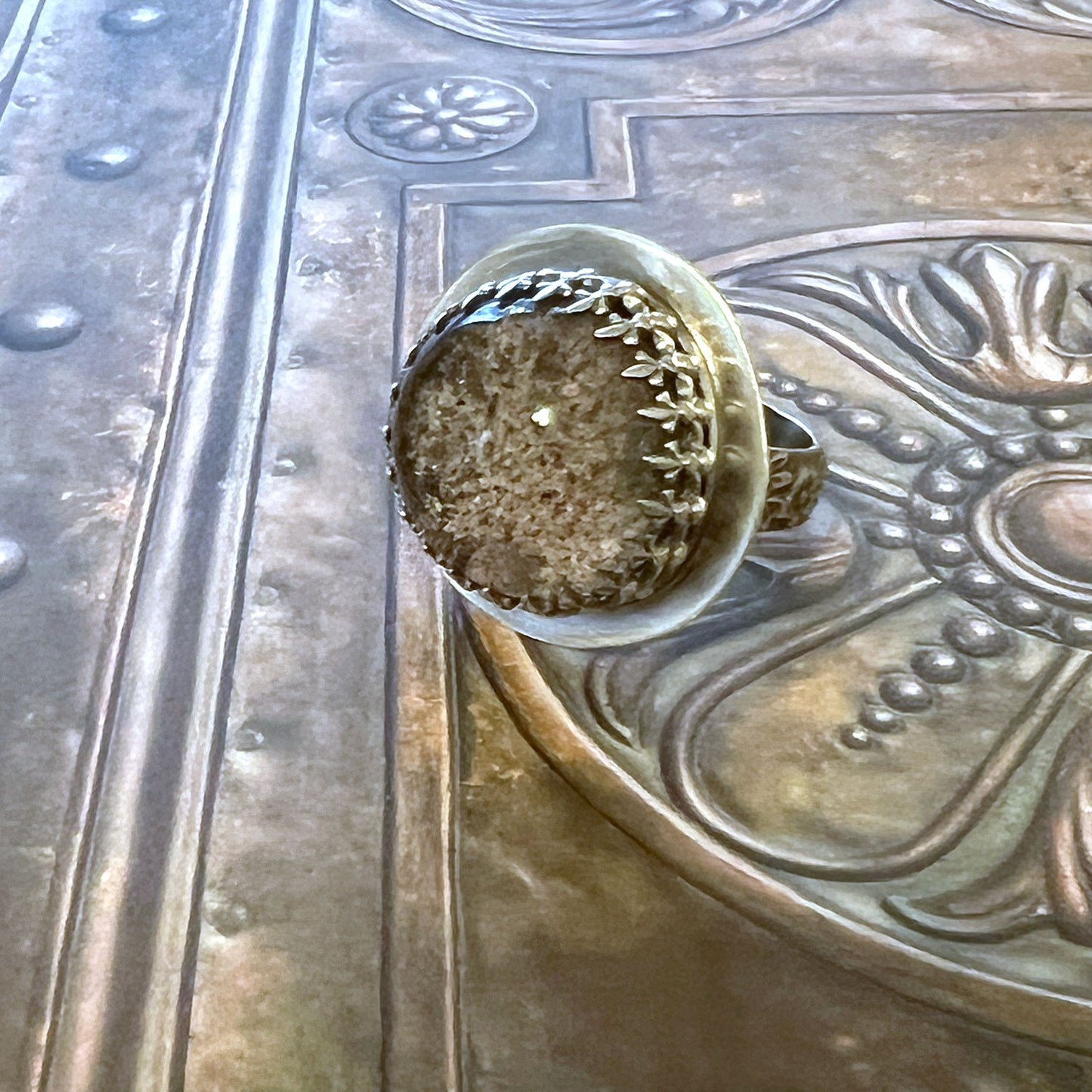 STERLING SILVER PHANTOM LODOLITE BEZEL RING - LIFE MAGNIFIED TALISMAN