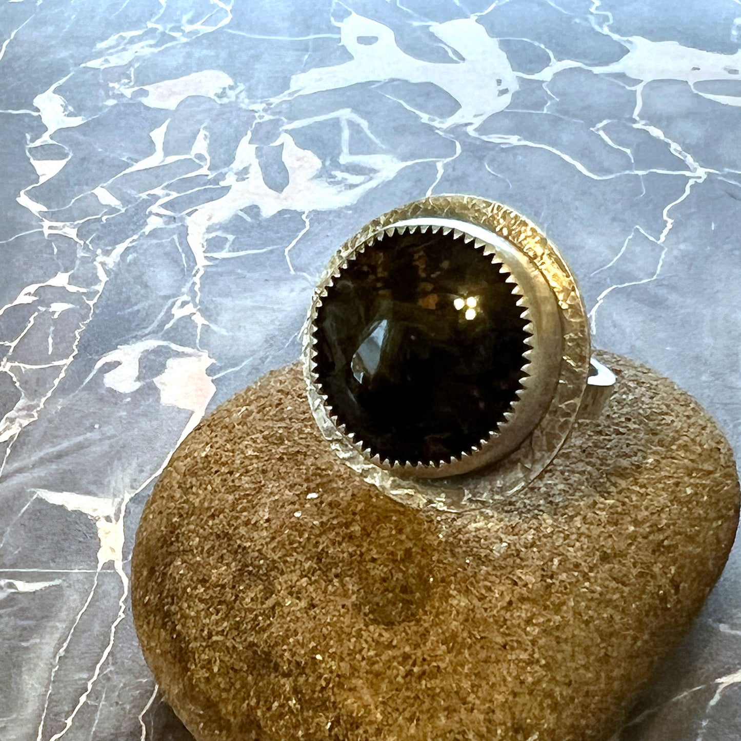 STERLING SILVER PIETERSITE RINGS - CLEANSING STORM TALISMAN