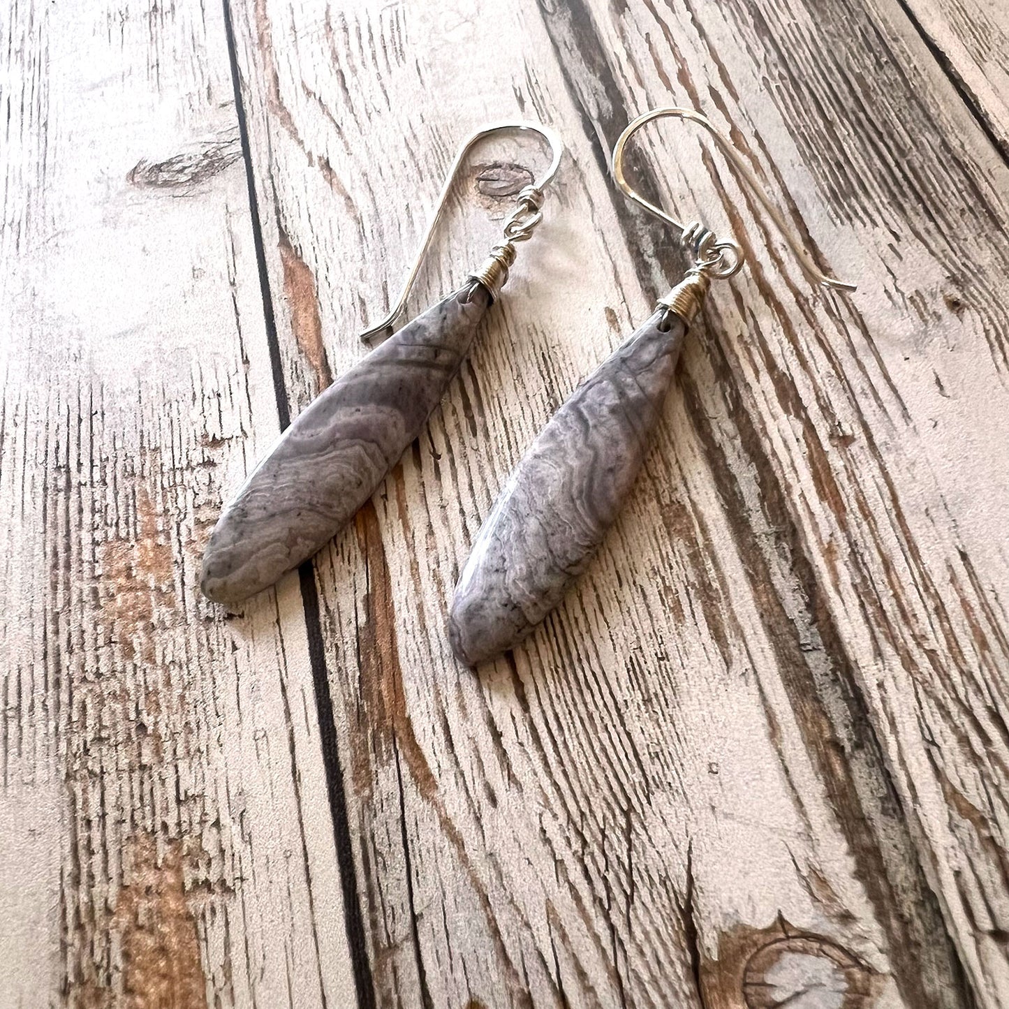 GEMSTONE LONG DROP EARRINGS - TALISMAN JEWELRY
