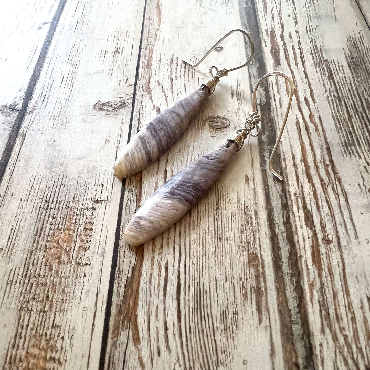 GEMSTONE LONG DROP EARRINGS - TALISMAN JEWELRY