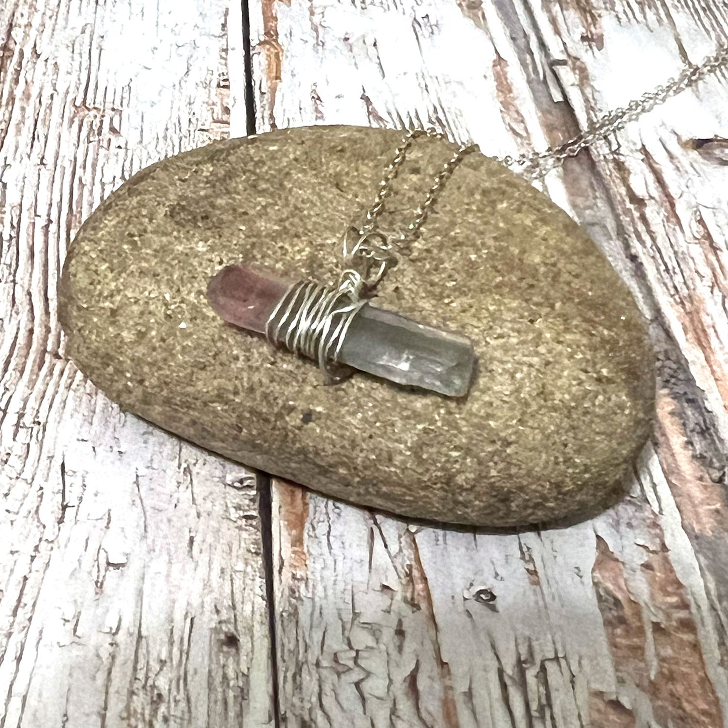 STERLING SILVER QUARTZ POINT NECKLACES - SYNCH ME TALISMAN