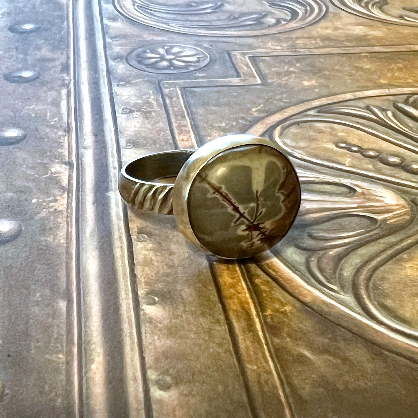 STERLING SILVER SONORAN DENDRITIC RHYOLITE RINGS - PROGRESS TALISMAN